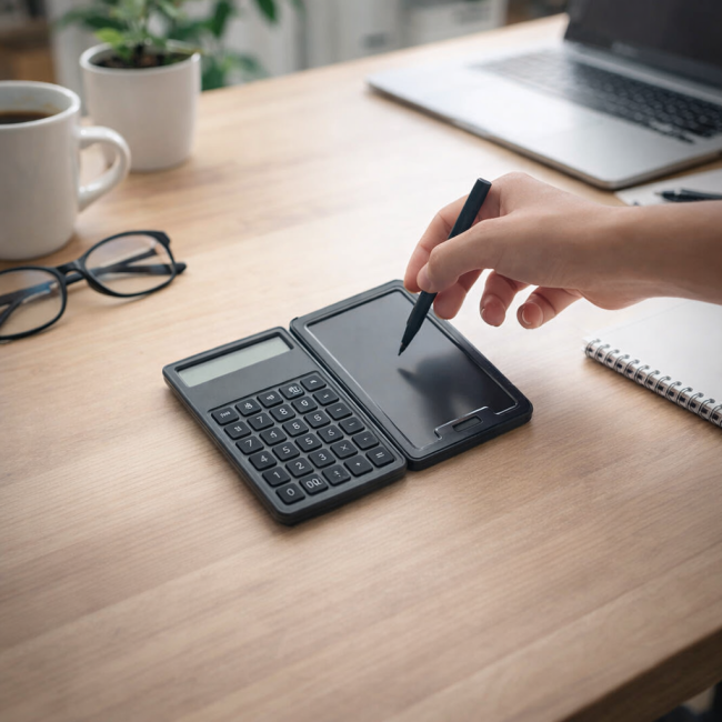 Calculatrice avec tablette d'écriture Clerk 