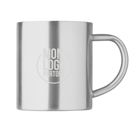 Mug personnalisé en acier recyclé Util 260 ml 