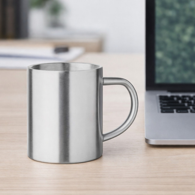 Mug personnalisé en acier recyclé Util 260 ml 