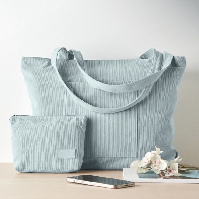 Sac cabas personnalisé en velours côtelé Cordy G 