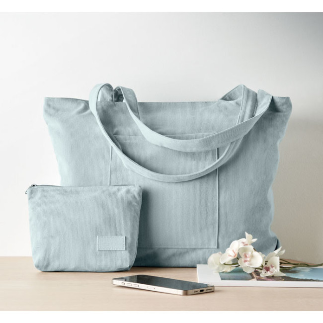 Sac cabas personnalisé en velours côtelé Cordy G 