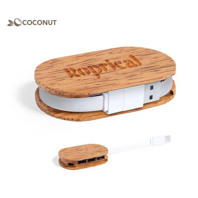 Hub USB en noix de coco Dagobat 