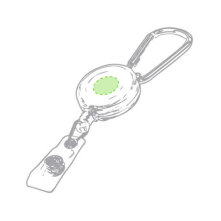 Porte-badge mousqueton déroulant Bosur 