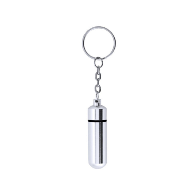 Pilulier porte-clés en métal alumpil 
