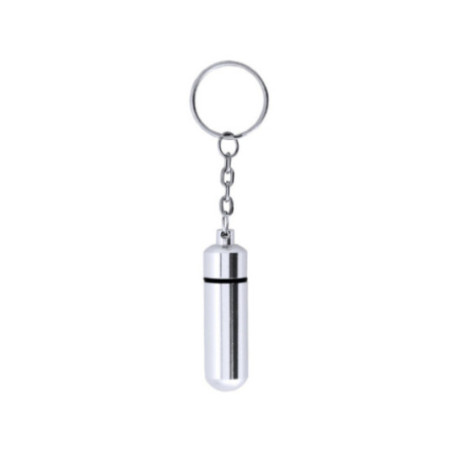 Pilulier porte-clés en métal alumpil 