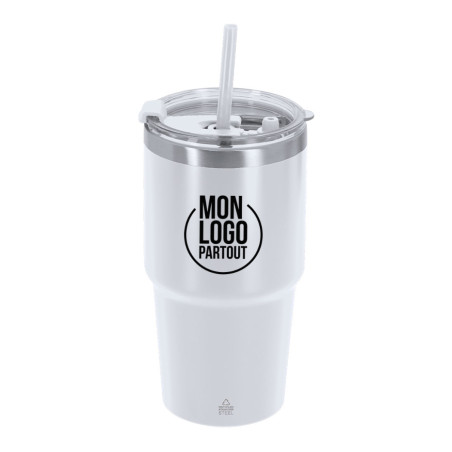Gobelet isotherme avec paille Vinson 650 ml 