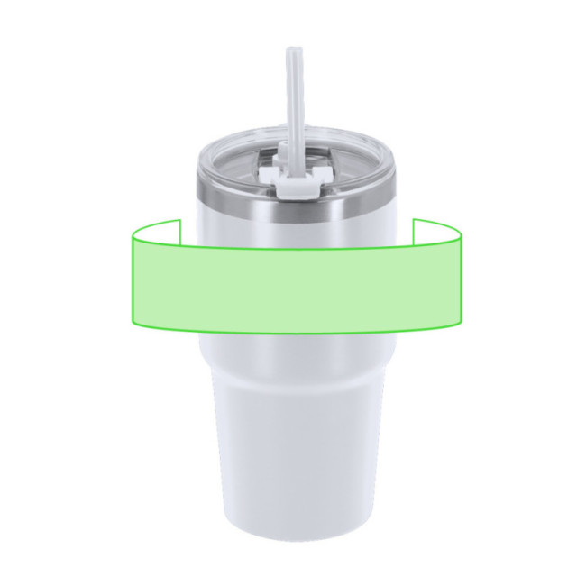 Gobelet isotherme avec paille Vinson 650 ml 