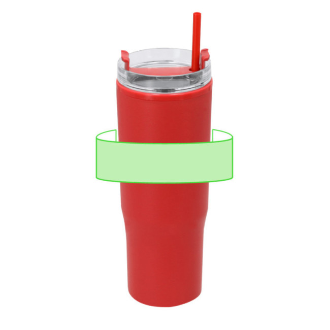 Grande gourde isotherme avec paille Gabrion 900 ml 