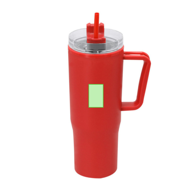Grande gourde isotherme avec paille Gabrion 900 ml 