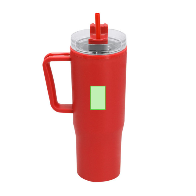 Grande gourde isotherme avec paille Gabrion 900 ml 