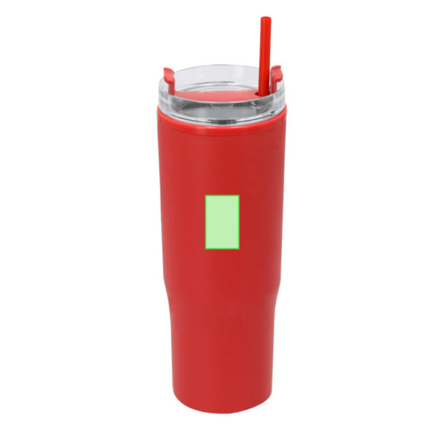 Grande gourde isotherme avec paille Gabrion 900 ml 
