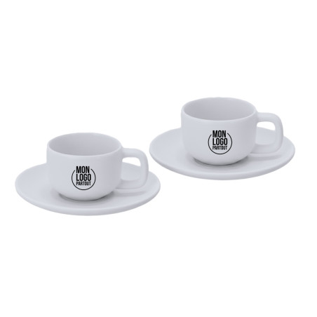 Set de 2 tasses à café personnalisées Freyat 85 ml 