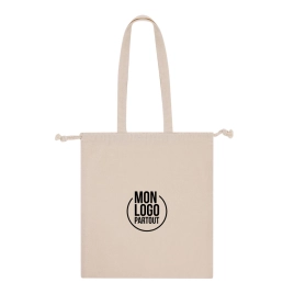 Tote bag à cordon en coton...