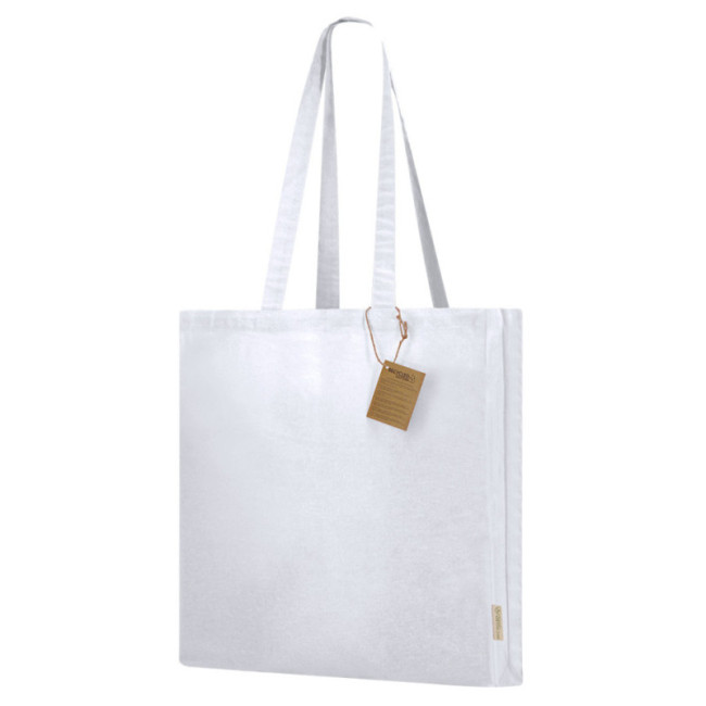 Tote bag publicitaire en coton recyclé Lovarin 