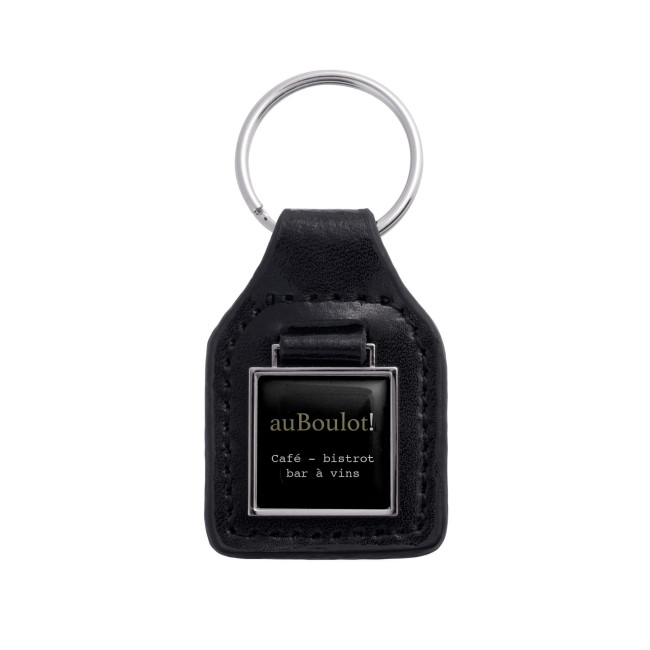 Porte-Clés en Cuir Personnalisé Carré - Personnalisable Porte-Clés en Cuir Personnalisé Carré Porte-Clés en Cuir Personnalisé Carré - Personnalisable