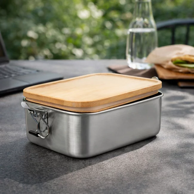 Lunch Box en acier et bambou Sonabox 