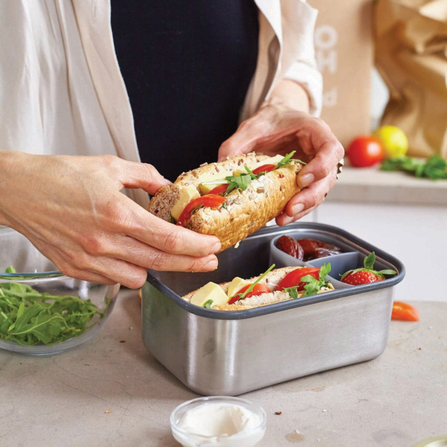 Boîte à sandwich Large en acier inoxydable Black+Blum 