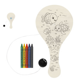 Raquette en bois à colorier...