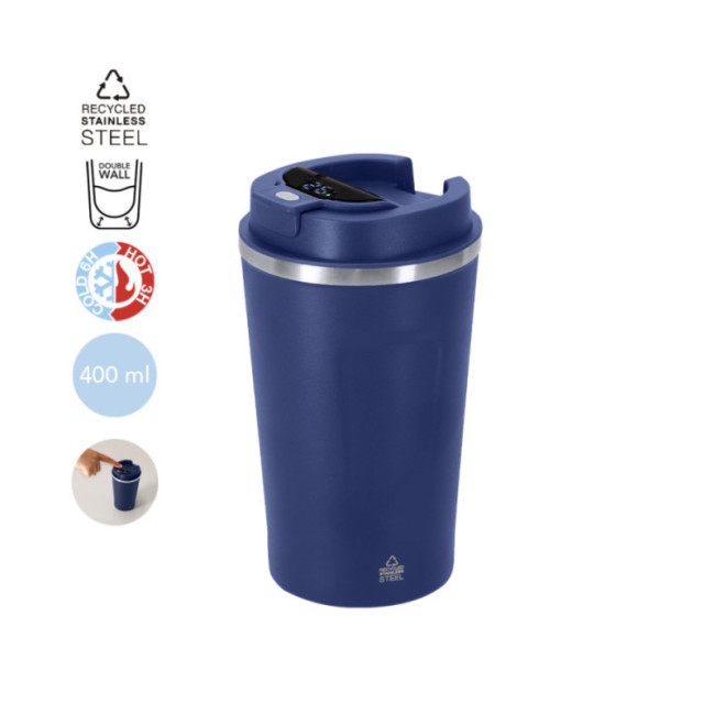 Mug isotherme en acier inoxydable recyclé Molin 400 ml 