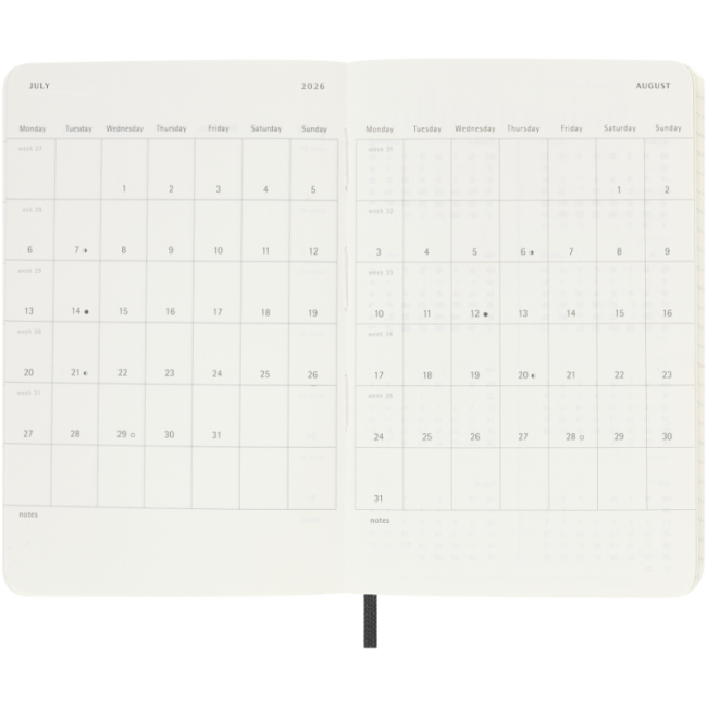 Agenda de poche hebdomadaire Moleskine ® 