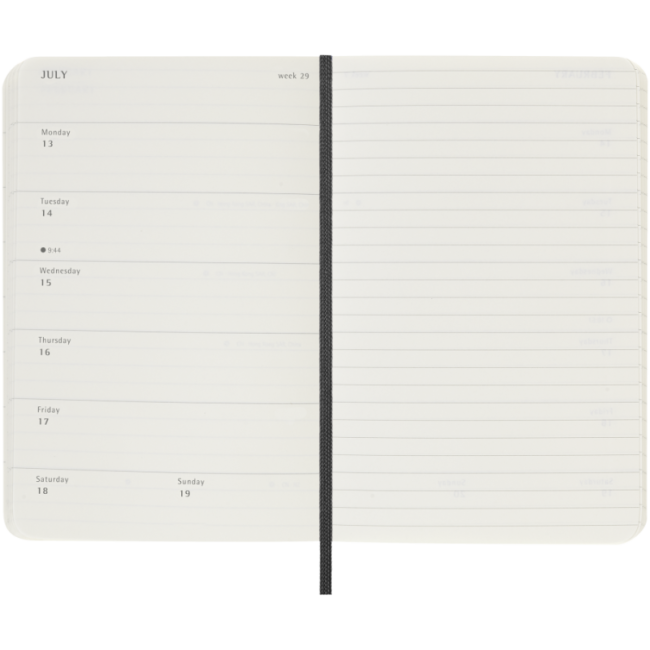 Agenda de poche hebdomadaire Moleskine ® 