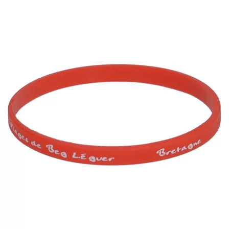 Bracelet Silicone Personnalisé Slim Bracelet Silicone Personnalisé Slim - Rouge