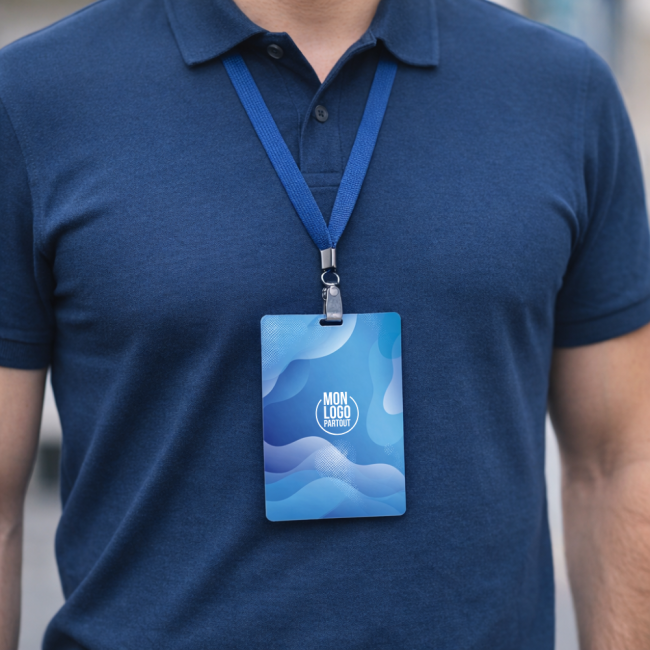 Badge personnalisé pour lanyard Badlarge 