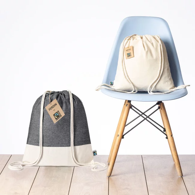 Sac cordon publicitaire ferdin Fairtrade