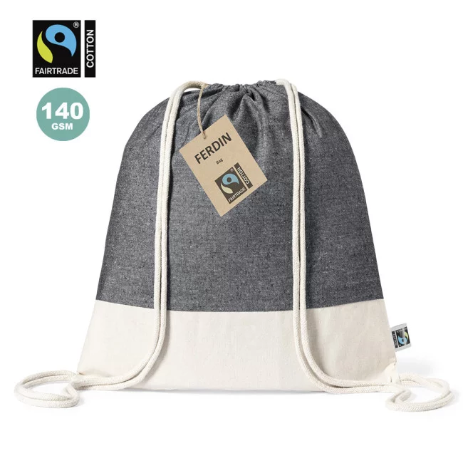 Sac cordon publicitaire ferdin Fairtrade
