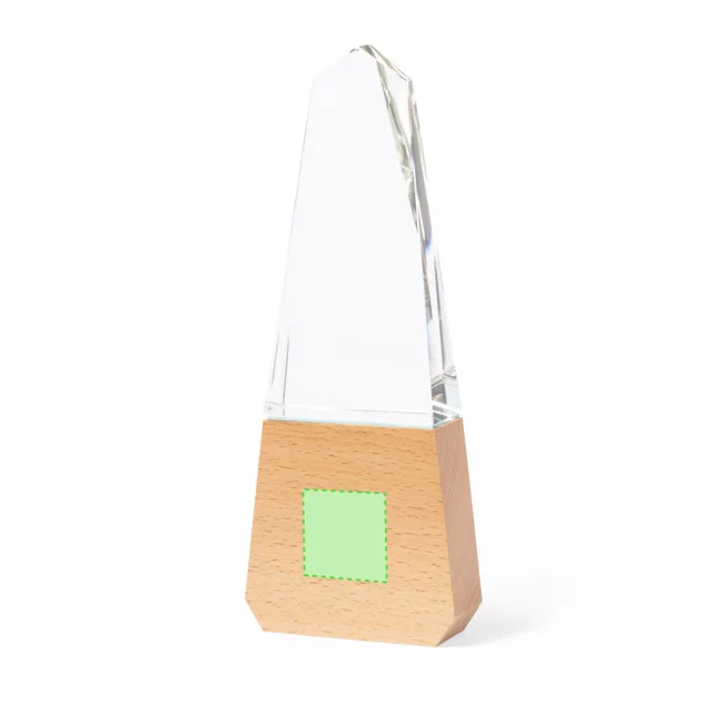 Trophée bois et verre personnalisable Bersix 