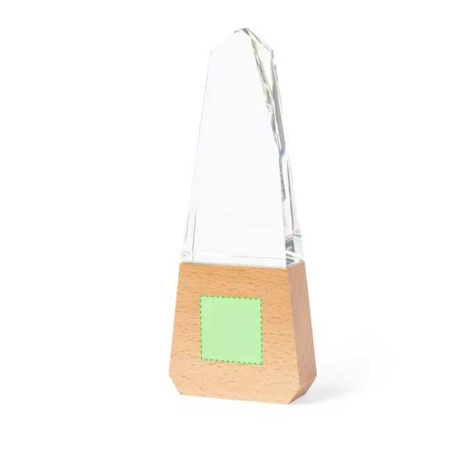 Trophée bois et verre personnalisable Bersix 
