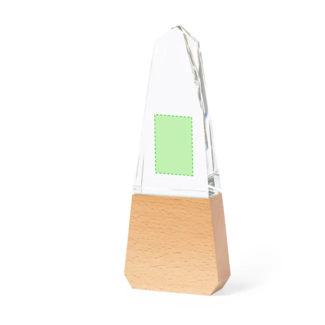 Trophée bois et verre personnalisable Bersix 