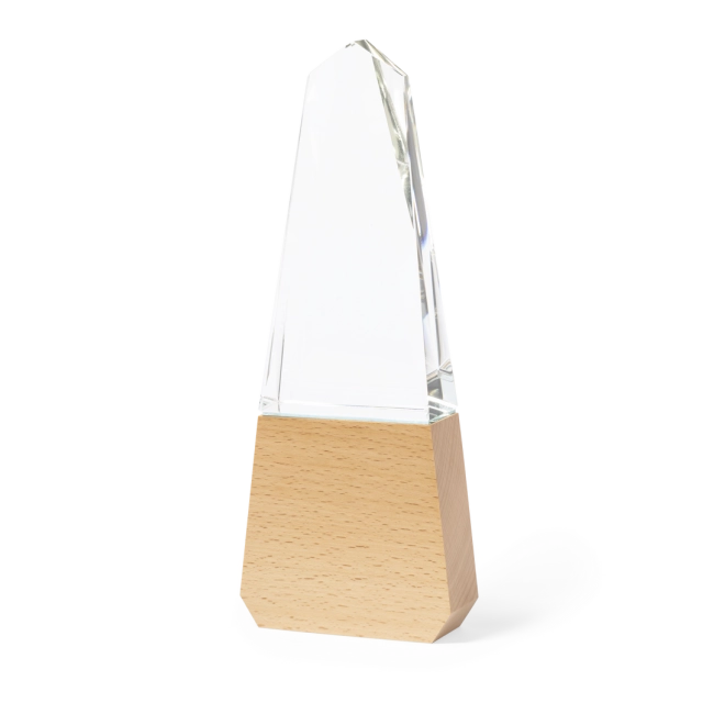 Trophée bois et verre personnalisable Bersix 