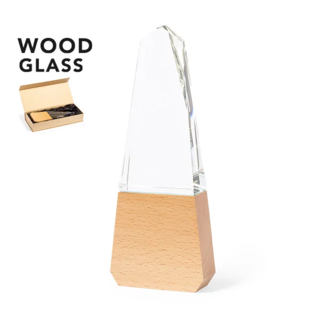 Trophée bois et verre personnalisable Bersix 