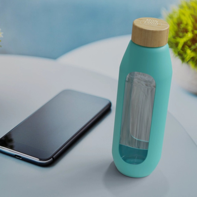 Gourde publicitaire en verre borosilicate Tidan 600 ml 