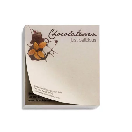 Notes adhésives publicitaire Carré Bloc-Notes Publicitaire Adhésif Carré - Personnalisé