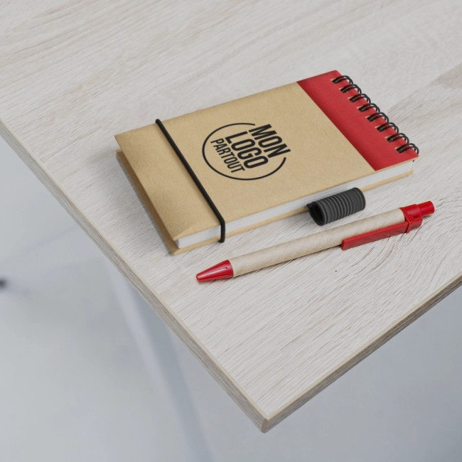 Bloc-notes à spirales A7 avec stylo Zuse 