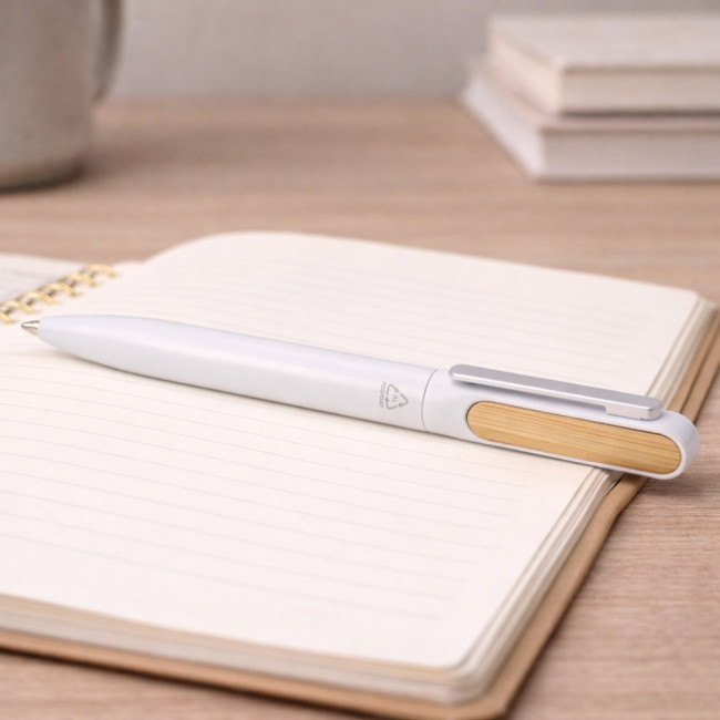 Stylo bille personnalisé en aluminium recyclé Blanca 