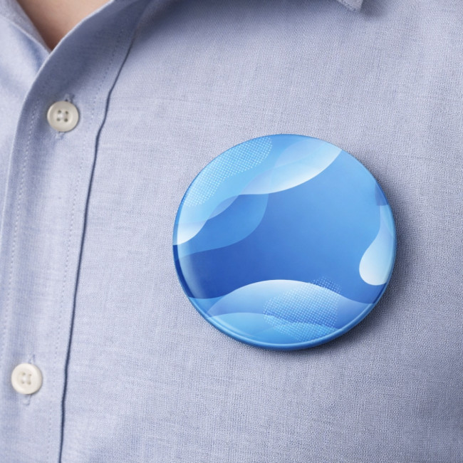 Badge aimanté personnalisable 40 mm Megan Metal Rond 