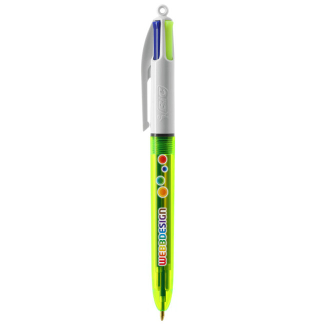 Stylo BIC ® 4 Couleurs Fluo Lanyard 