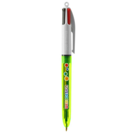 Stylo BIC ® 4 Couleurs Fluo Lanyard 