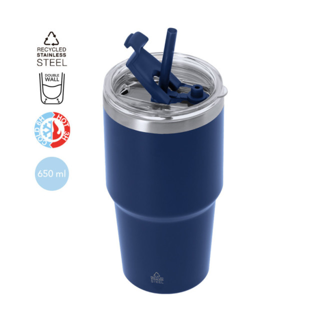 Gobelet isotherme avec paille Vinson 650 ml 