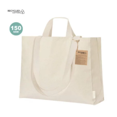 Sac cabas à soufflets en coton recyclé Oryan 