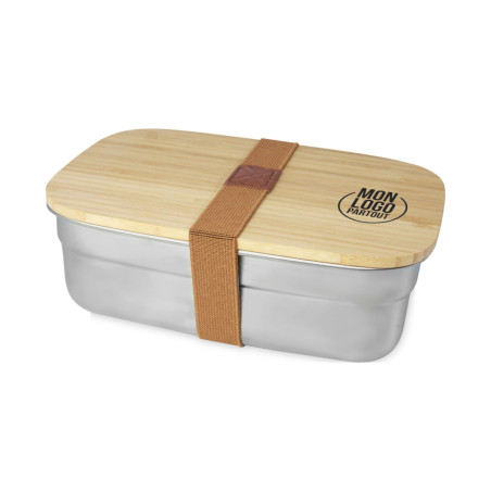 Lunch box personnalisée en inox et bambou Tite 