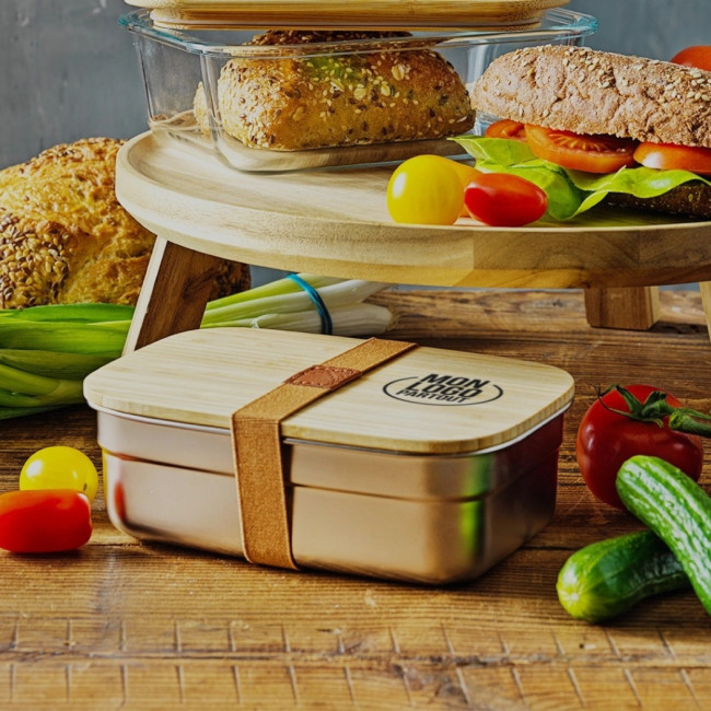 Lunch box personnalisée en inox et bambou Tite 