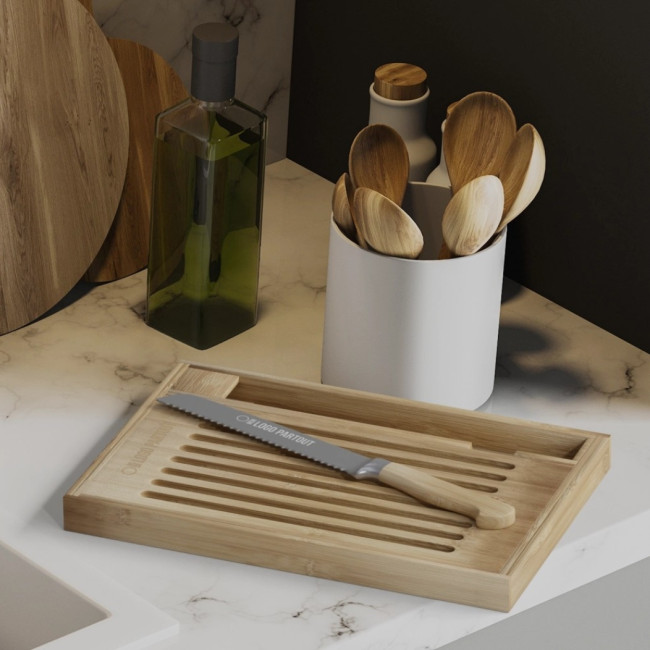 Planche à découper en bambou avec couteau Pao 