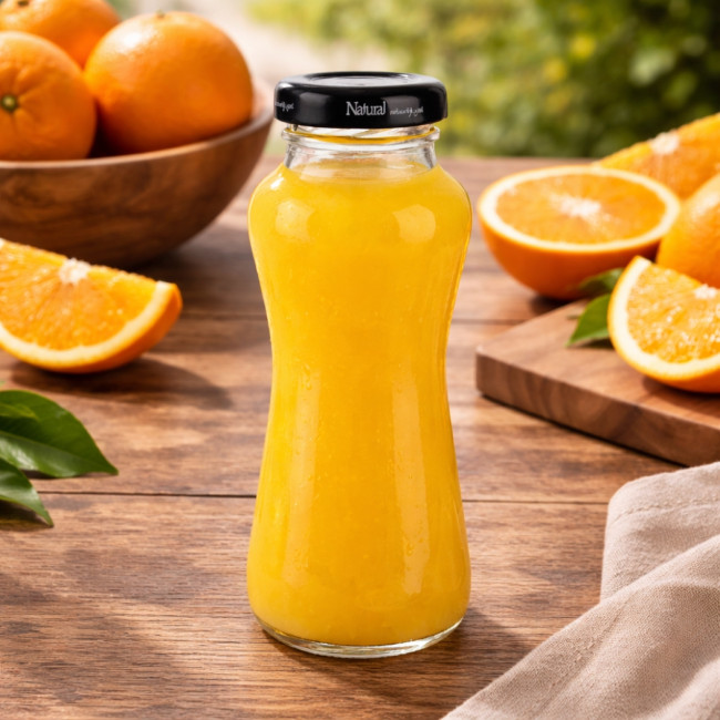 Bouteille de jus d'orange personnalisée 200 ml 