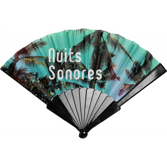 Éventail publicitaire Quadri Petite série Éventail publicitaire Quadri (petite quantité) - Noir