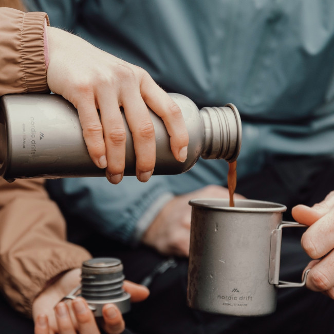 Tasse ultra légère en titane Nordic Drift Trail 450 ml 