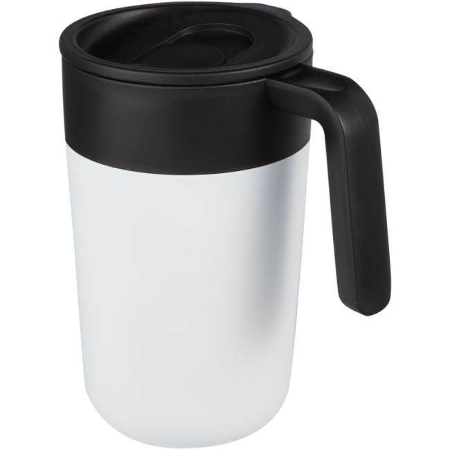 Mug personnalisé en inox et PP recyclé Nordia 400 ml 